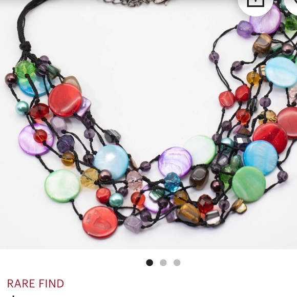 🆕 Vintage multicolored Rare necklace - Picture 4 of 11